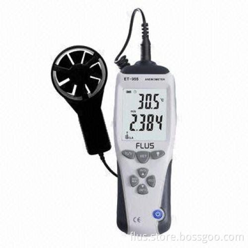 CFM/CMM anemometer with air temperature, air velocity and airflow measuring